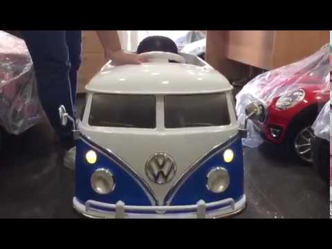 montable eléctrico prinsel vw minibús azul 6 volts