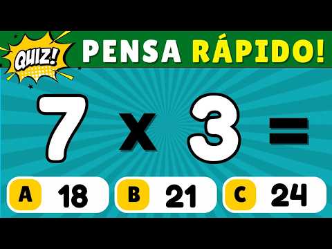🚨 Quiz de Matemática com Multiplicação #1 [DUVIDO VOCÊ ACERTAR TODAS]