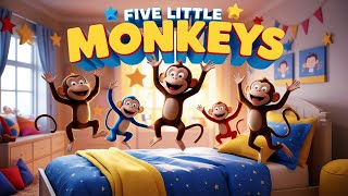 Five Little Monkeys jumping on the bed 🛌🐒| Nursery Rhyme for Kids | Sing Along!🎵 gameplay video by Sandimomma, 30:17 duration
