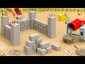 Diy Mini Cemented House Construction Science Project Bricks House Making MiniTractor100