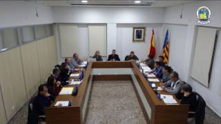 Sessió ordinària del ple de l'Ajuntament de Xeraco corresponent al mes novembre  de 2016