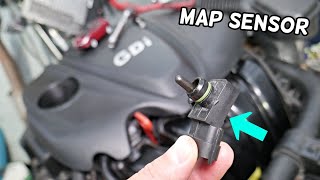 HYUNDAI TUCSON MAP SENSOR REPLACEMENT LOCATION REMOVAL, BARO MANIFOLD AIR PRESSURE SENSOR