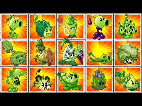 Random 12 Plants team Pea Free+Premium 3 rows and 2 Power up. Plants vs Zombies - PvZ2