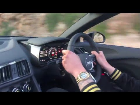 Audi R8 V10 Plus Spyder With Capristo Exhaust Accelerating Through Monaco Canyons