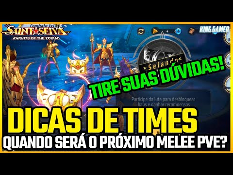 DICAS DE TIMES PARA PVP MELEE E QUAIS OS PRÓXIMOS MELEE PARA SE PLANEJAR // Saint Seiya Awakening