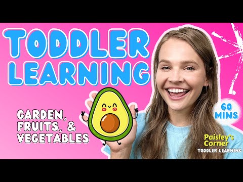 Toddler Learning - Fruits & Vegetables | Videos for Kids | Toddler Learning with Miss Lily