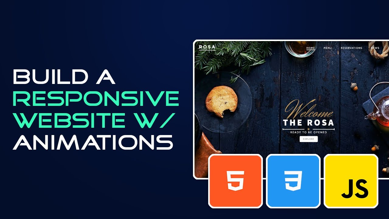 Build a Responsive Website with Animations | HTML 5 and CSS 3 Tutorial