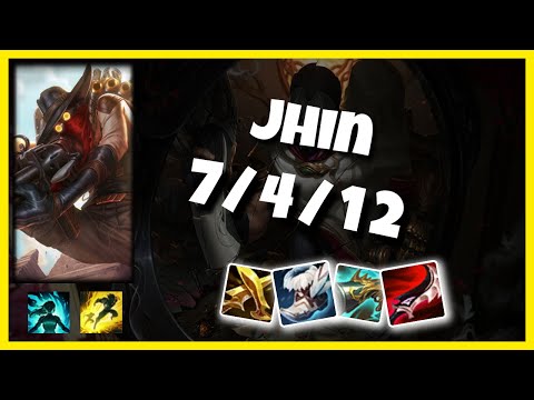 Jhin vs Ezreal DUSKBLADE KOREAN Challenger BOT (7/4/12) - v10.24