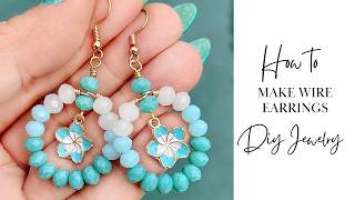 DIY Jewelry Making Made Easy! Create these handmade wire wrapped earrings.