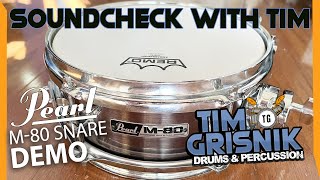 Video thumbnail for Pearl M-80 Snare Drum Demo by Tim Grisnik Drums