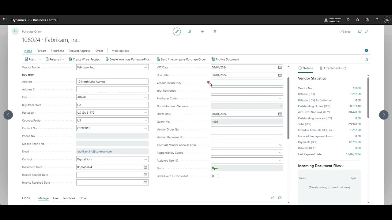 Procure to Pay (P2P) Process in Business Central