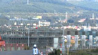 preview picture of video '2011/09/27北海道新幹線の仮称新函館周辺の高架橋工事の様子（その３）'