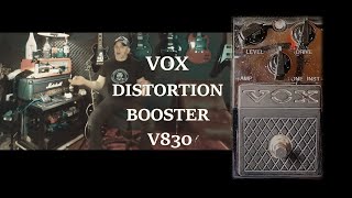 Video thumbnail for VOX DISTORTION BOOSTER V830  [ sound check ]   Power chords & Heavy tone ! by Doc De Roeck