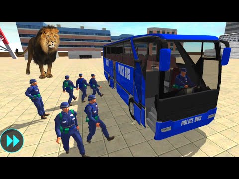 US Police offroad Coach Bus #4 - Uphill Driving Simulator New - Android Gameplay
