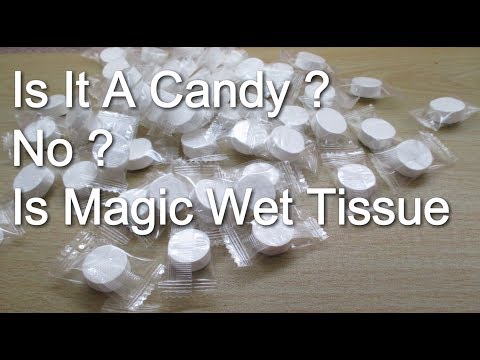 Magic Tablet Tissue Compressed Coin to Disposable Napkin Towel