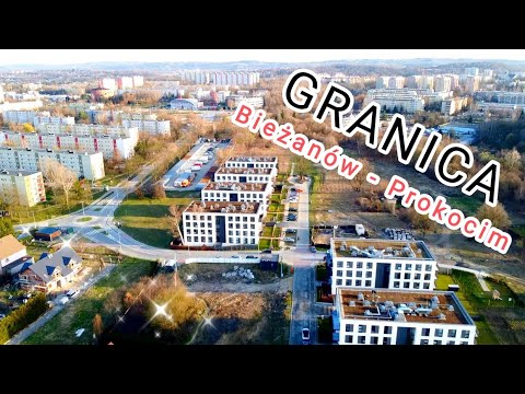 Granica Prokocimia i Bieżanowa - Kraków. Jak się żyje w tej dzielnicy? Ujęcia z drona.
