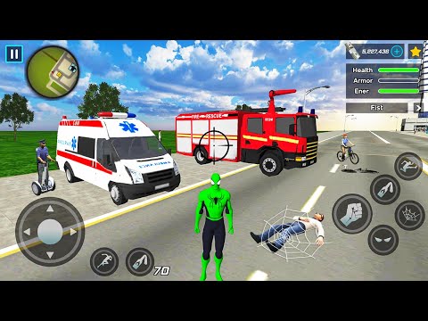 Spider Rope Hero Ninja Gangster Crime Vegas City #17 - Android Gameplay