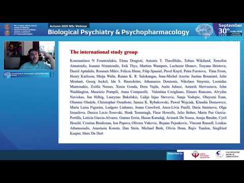 Fountoulakis K. - Staging of Schizophrenia on the basis of cross-sectional data alone: a multi-center international study