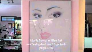 Make-Up Drawing Displayed at Magic Touch Makeup Studio