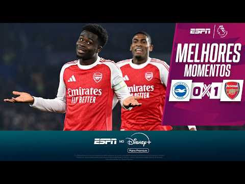 Gols e lances de Brighton x Arsenal