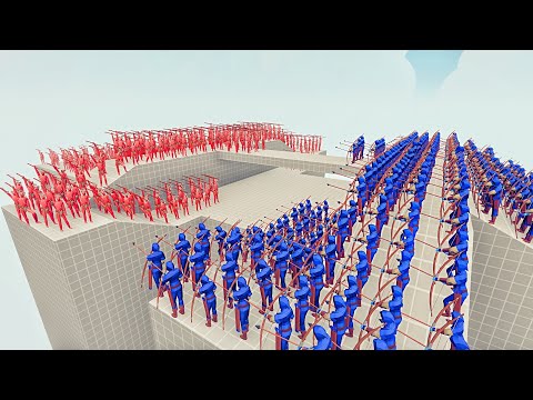 100x RANGED UNIT vs 100x RANGED UNIT - TOURNAMENT - Totally Accurate Battle Simulator TABS