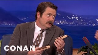 Nick Offerman Is A Woodworking Whiz - CONAN on TBS