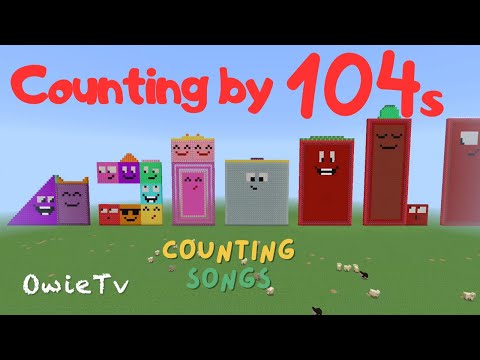 Counting by 104s Song | Skip Counting Songs for Kids | Minecraft Numberblocks Counting Song