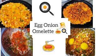 egg🥚& Onion 🧅 omelette..😋🤤#food #top #tasty #delicious #spicy #omellette #egg #cravings #new #onion