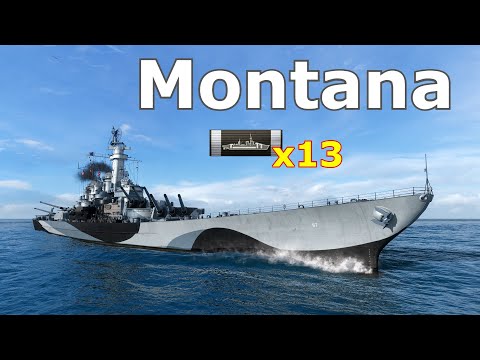 Montana : 13 Citadels from 406mm Guns!