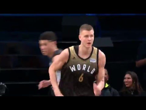 Kristaps Porzingis Drops 30 in Rising Stars Challenge