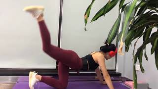 asian girl big booty workout