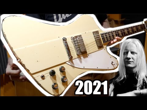 Video! Goofed 2021 Gibson Custom Shop Murphy Lab '64 Johnny Winter Signature Firebird V Polaris White Aged image 26