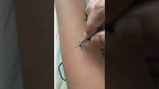 simple &amp; small tattoo making with easy steps