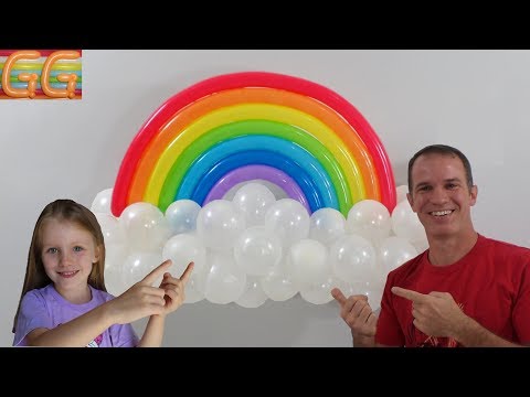 balloon rainbow decoration
