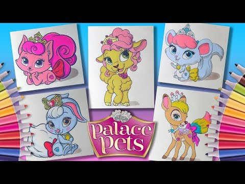 Disney Princess #PalacePets characters Part 2 Coloring Pages #forKids #LearnColors and Draw Video