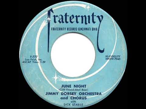 1957 HITS ARCHIVE: June Night - Jimmy Dorsey Orch. (Artie Malvin Singers, vocal)