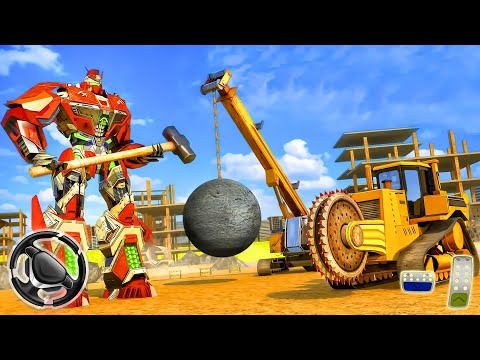Construction and Demolish Robot Games - City Excavator Driving Game | Android Gameplay