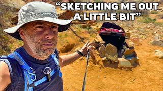 A Creepy Warning? Desert Wash Hike Starts Off Weird…