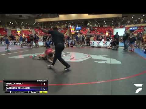 112 Lbs Cons. Round 2 - Rosalia Rubio, NM Vs Carrigan Dellinger, KS 3694
