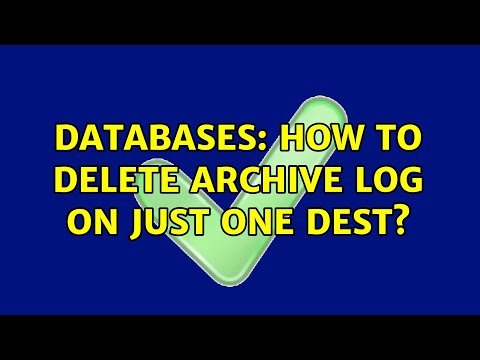 Databases: How to delete archive log on just one dest?