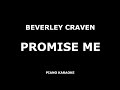 Beverley Craven - Promise Me - Piano Karaoke [4K]