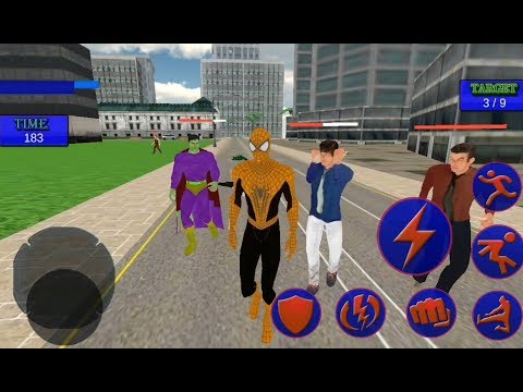 Spider Hero Vs Monster Hero Vs Iron Hero Vs Superman Vs Gangster | Spider Crime Rescue - GamePlay