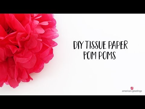 DIY Tissue Paper Pom Poms Tutorial (Short Version)