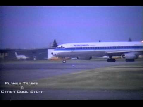1987, Worldways Douglas DC-8 at Calgary, Summer - pure sound
