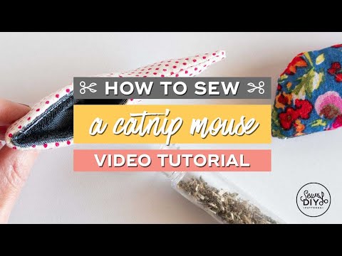 How to sew a refillable catnip mouse