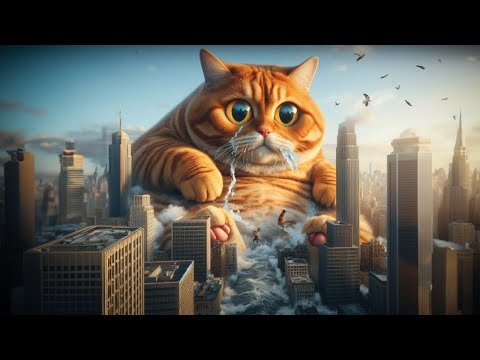 Giant Ginger Cat Can't Stop Crying! #cat #giant #ai #catmemes
