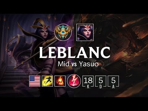 LeBlanc Mid vs Yasuo - NA Master Patch 8.24
