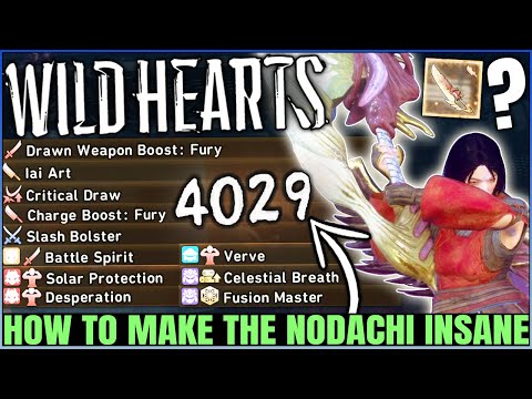 The Best Nodachi Build - Weapon & Armor Skills Guide - INSANE Damage - Kemono & Human - Wild Hearts!