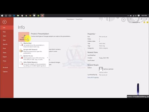 Ms Powerpoint 2016 Complete Tutorials | Working on File Menu | Lesson 04
