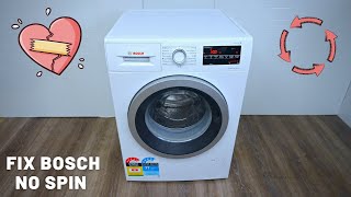 Bosch Washing Machine Not Spinning Fixed